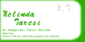 melinda tarcsi business card